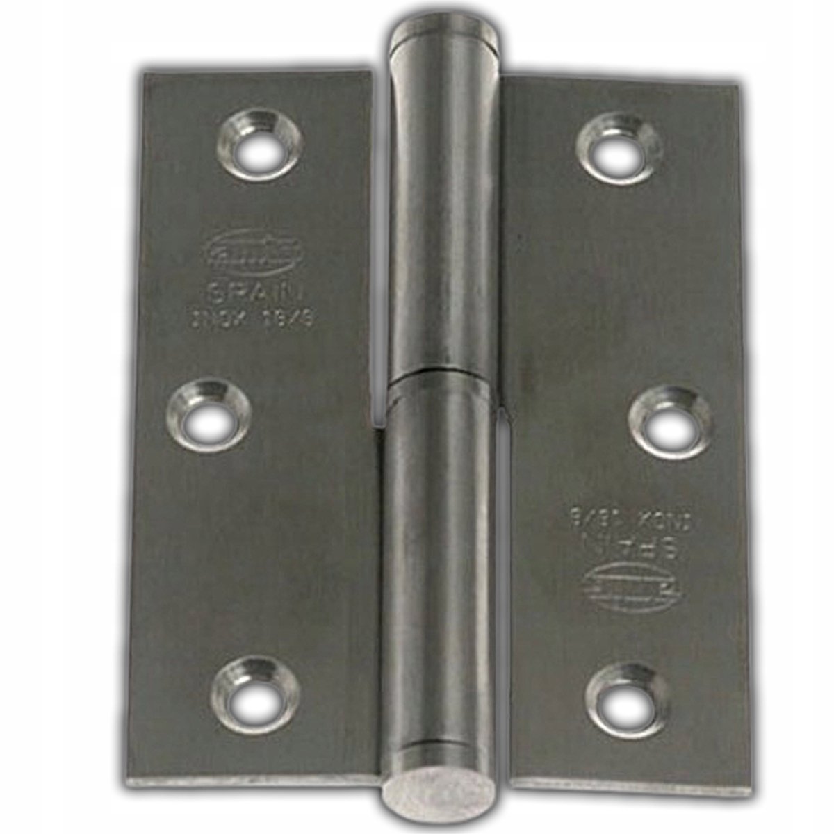 AMIG Inox Rechtdraaiend Deurscharnier 90x65mm - Zonder Frezing