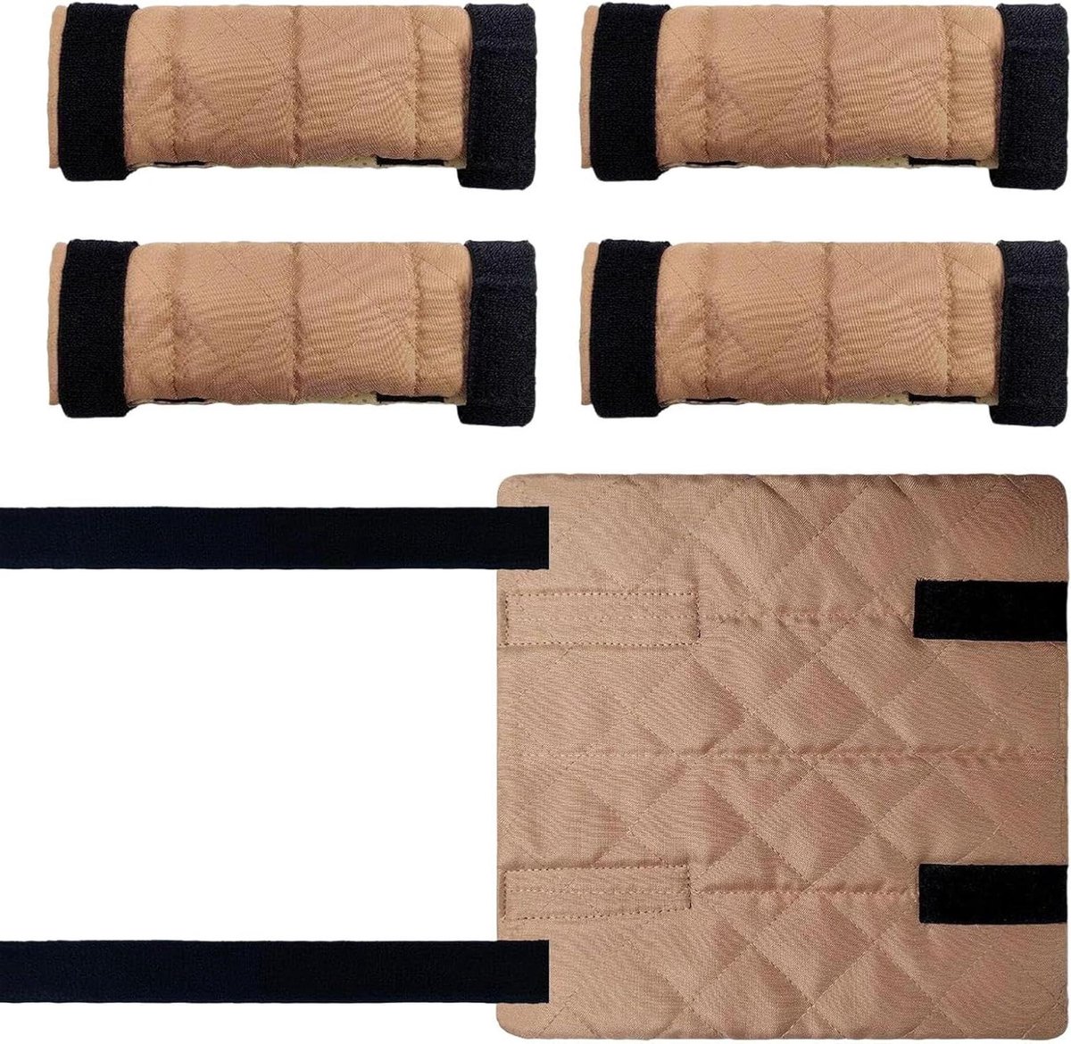 Stapelbed Stapkussens - Ladderbeschermers - Veilig Klimmen - Anti-slip Grip - 4 Stuks - Grijs
