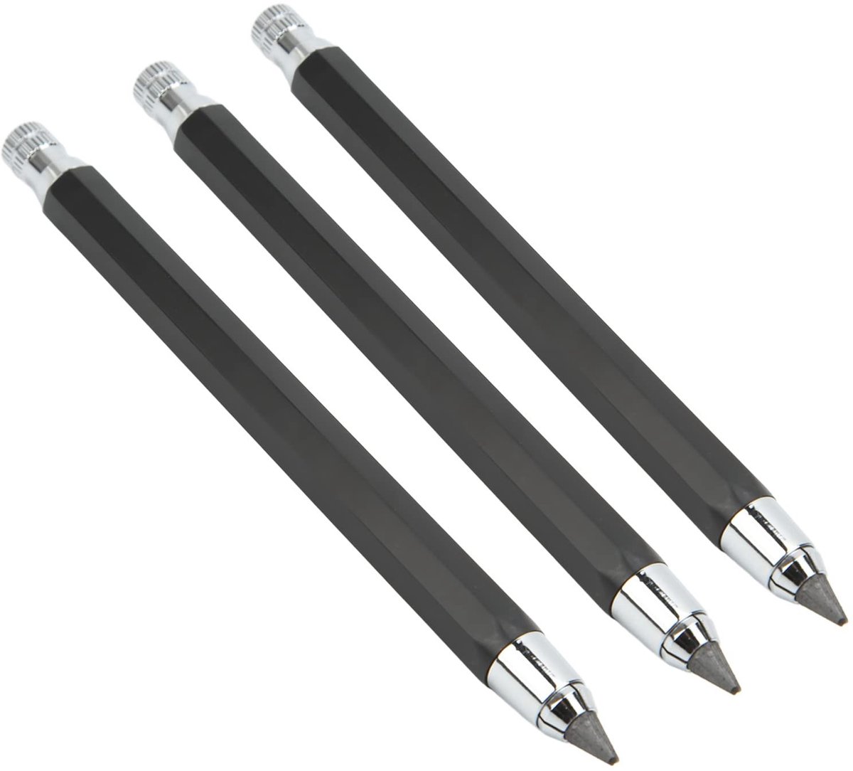 LIVIA HOME- Markeerpotloden 5,6 mm - Set van 3 - Ingebouwde Puntenslijper - Draagbaar - Voor Houtbewerking - Geschikt voor Schoolgebruik - Potloden