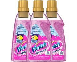 Vanish Oxi Action Wasbooster Gel – Vlekverwijderaar – 3 x 750 ml – Nieuwe Formule – Zonder Bleekmiddel – Anti-Geuroplossing – Geschikt voor Wol & Zijde