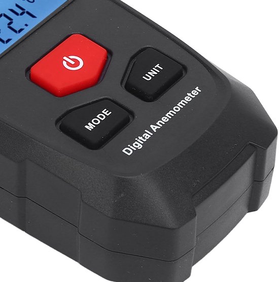 Digitale Windsnelheidsmeter - Weer Apparaat - Buiten Activiteiten - 6 Meet Eenheden - 0-30 m/s - Zwart — afbeelding 4