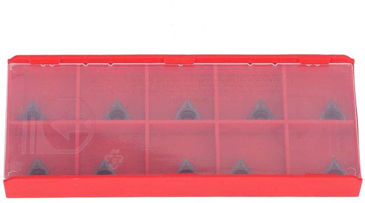 SOUQONE- Wisselplaten 10 Stuks - Hardmetalen Inzetstukken - CNC Draaibank - Precisie Bewerken - Hoge Hardheid - Geschikt voor Staal/RVS - Snijkop