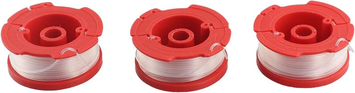 Vervangende Spoelen - Trimmer Koorden - Gazon Onderhoud - Voorgewikkeld Ontwerp - 3 Stuks 30ft - Rood