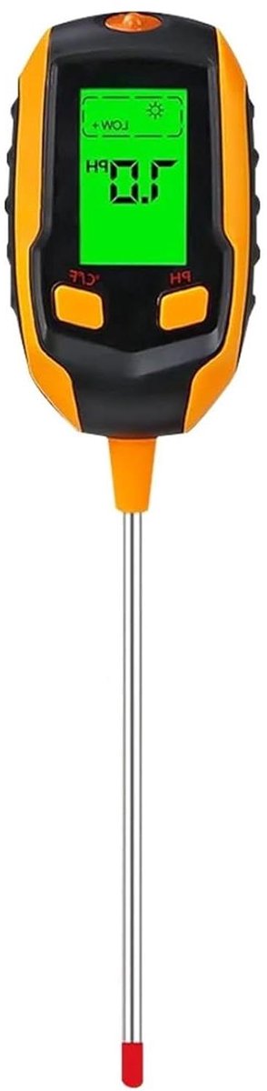Bodemtester 5 in 1 - Tuinmeter Vochtigheid - Plantenverzorging Thuis - Nauwkeurige pH Meting - 31.7 cm - Zwart