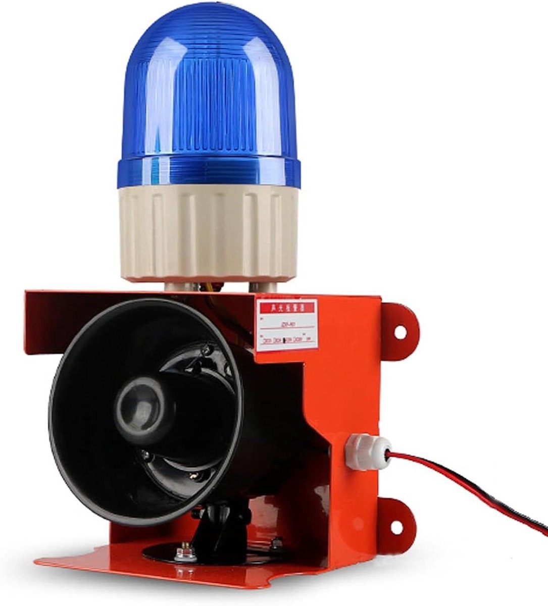 Industriële Alarm Sirene - Stroboscoop Alarm - Veiligheid Waarschuwing - 120dB Luide Hoorn - IP55 Waterdicht - Blauw
