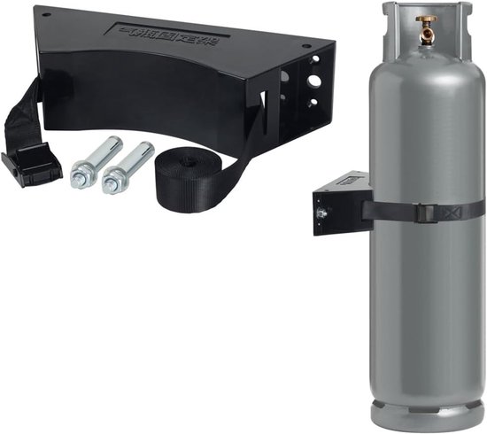 Gasflessenhouder Set - Wandhouder - Veilige Opslag - Duurzaam ABS Kunststof - Set van 2 - Zwart — afbeelding 4