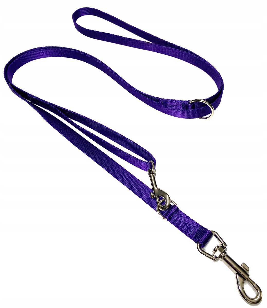 Verstelbare Hondenlijn 135-250 cm, 20 mm breed, paars