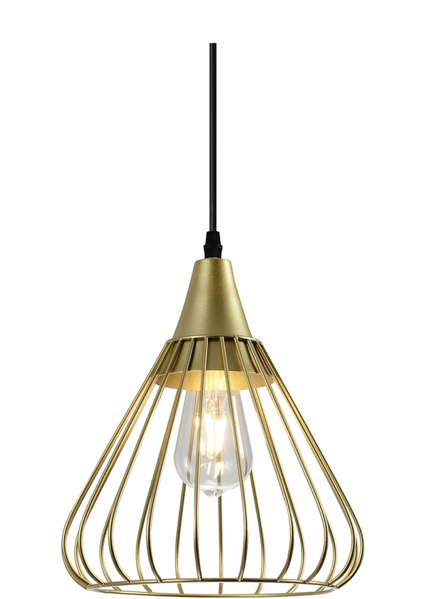 TESS Plafondlamp E27 Goud Metaal 24cm - Stijlvolle Loft Verlichting
