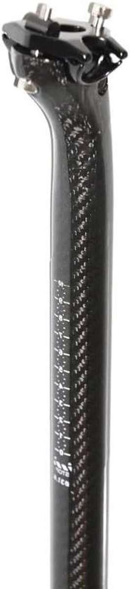 Fiets Zadelpen - Zadelbuis Carbon - Comfortabel Fietsen - Lichtgewicht Carbon - 350mm Lengte - Zwart
