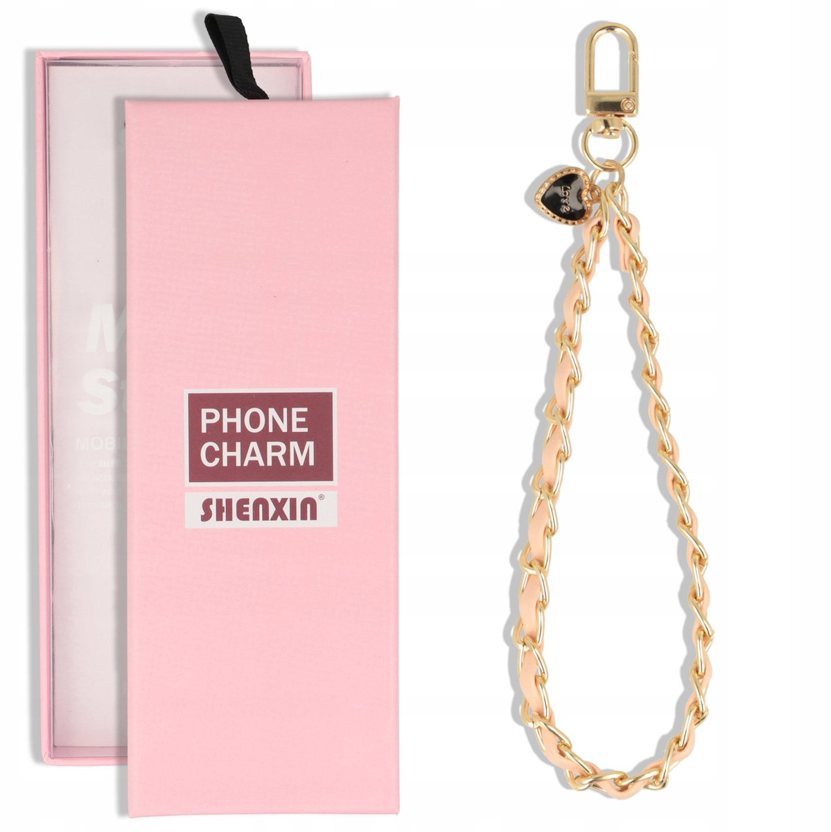 Telefoonhanger Kralen Wit Marmer Charm Trendy Cadeau