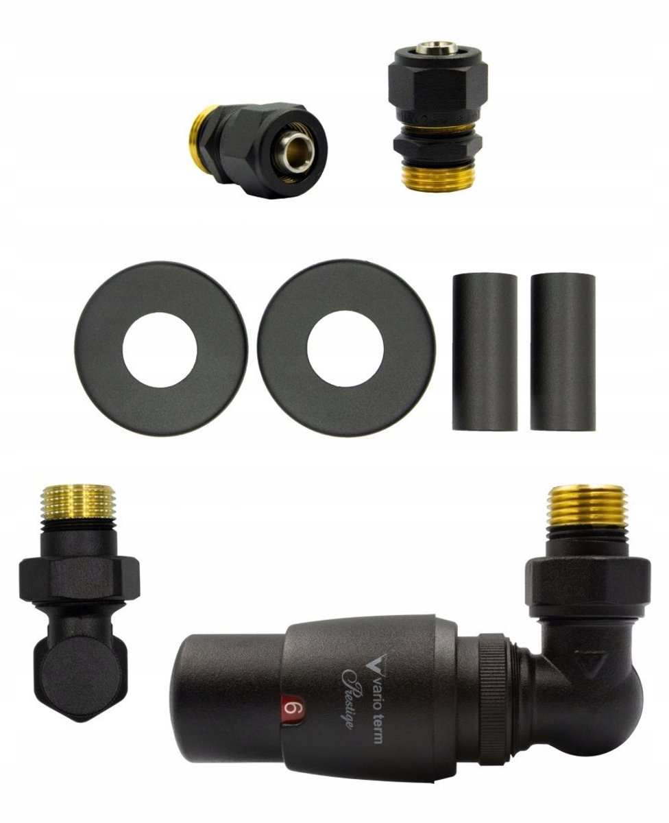 Vario-Term Master Thermostatische Klep Zwart Rechts Pex AiO