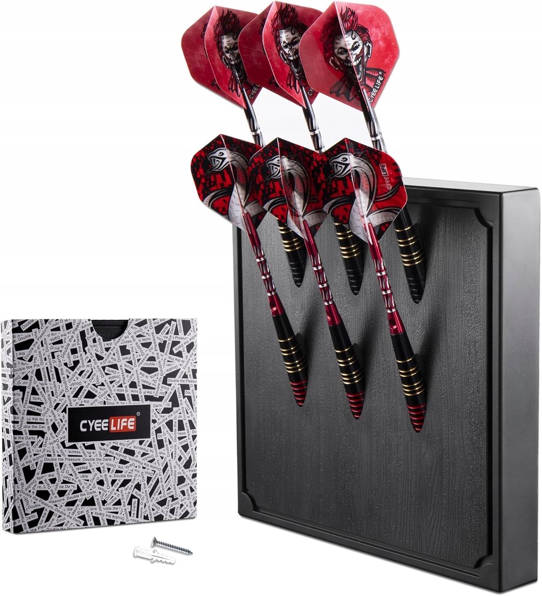 Wandhouder Dartpijlen Organizer - Zwart, Professioneel, 6 Pijlen