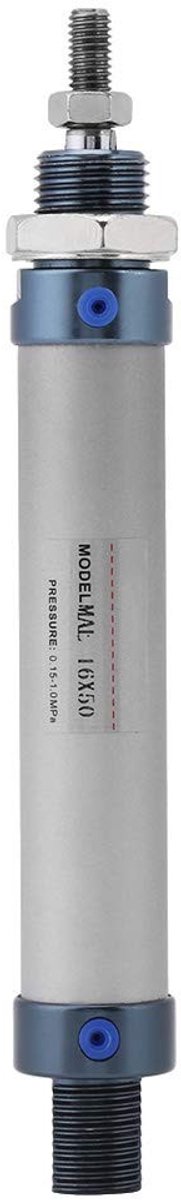 Dailygoods- Pneumatische Cilinder Compact - Aluminiumlegering - Dubbele Actie - Slag 50mm - Binnendiameter 16mm - Schokbestendig - Luchtcilinder