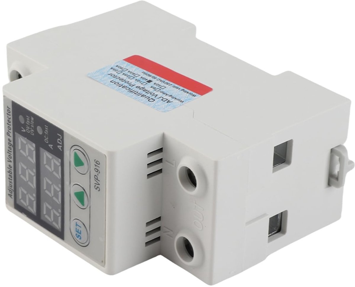 ZEYNOMAX - Overspanningsbeveiliging - 40 A 230 V - Automatische beveiliging - Spanningsindicator - Bescherming tegen overspanning - Geschikt voor hu...