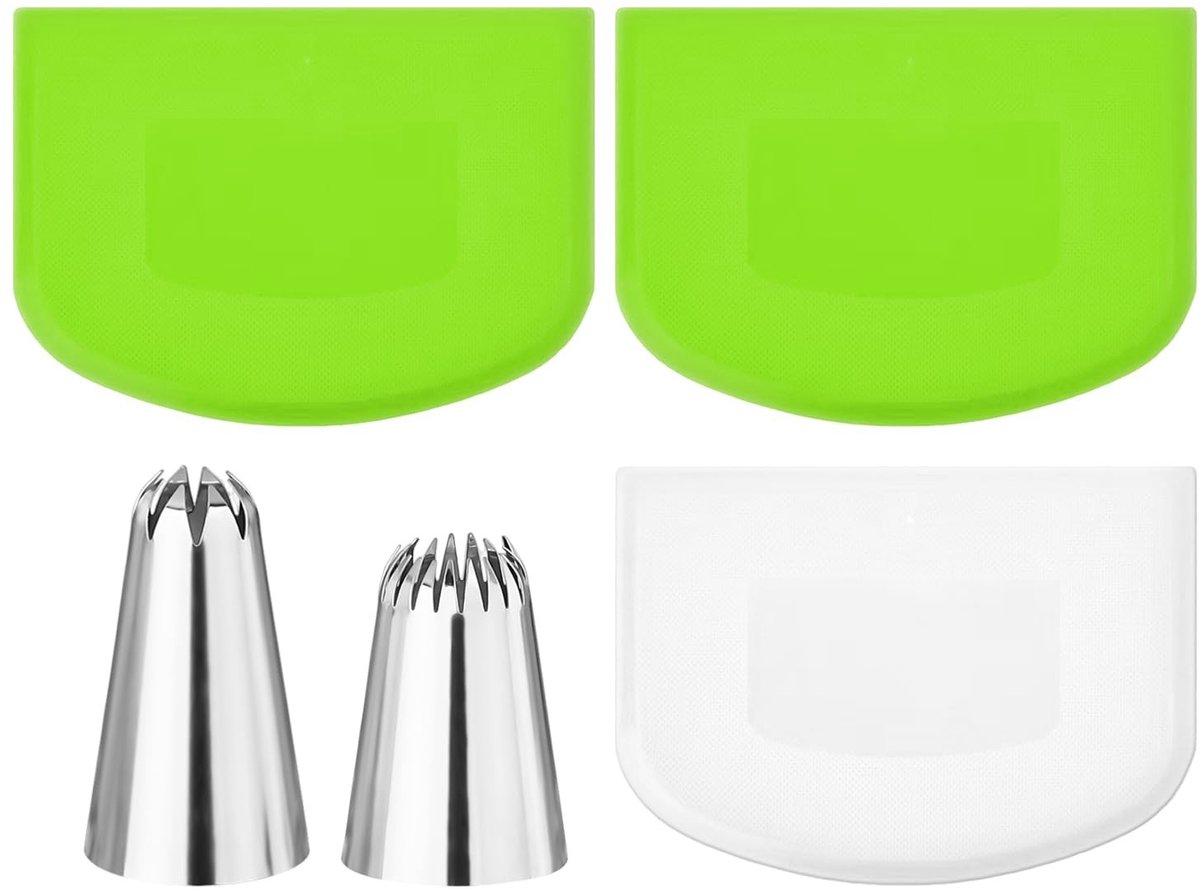 Dailygoods- Deegsnijders 3 Stuks - Multifunctionele Deegsnijders - Restjes Snijgereedschap - Roestvrij Stalen Oorsproeiers - Duurzaam PE Materiaal - Geschikt Voor Decoreren - Bakgereedschap