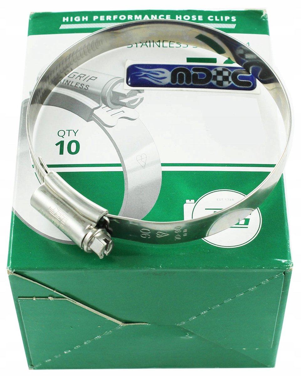 HI-GRIP roestvrijstalen slangklem 70-90 mm - hoogwaardig 304 staal