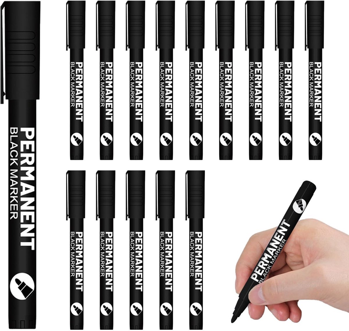 ZEYNOMAX- Permanente Markers 15 Stuks - Sneldrogende Acrylstiften - Geschikt voor Papier/Metaal/Glas - Fijne Punt 1 mm - Waterdicht - Niet Giftig - Markeerstiften