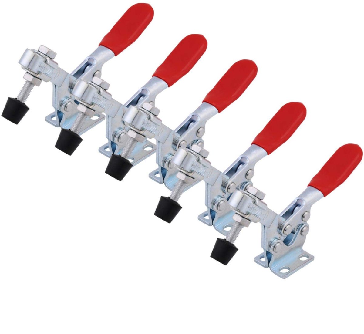 ZEYNOMAX- Toggle Clamp 227 KG Houdcapaciteit - 5 Stuks - Heavy Duty Klem - Verstelbare Rubber Drukpunten - Comfortabele Handgrepen - Eenvoudige Bediening