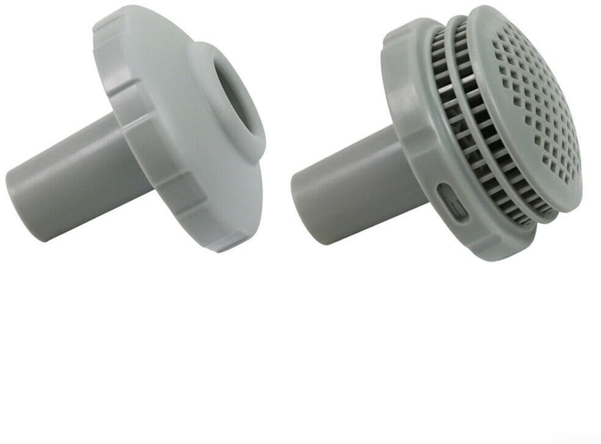 JHUBERS- Slangaansluiting 32mm - Aansluitset voor Intex Zwembaden - Inlaat/Uitlaat - Zeefconnectoren - Eenvoudig te installeren - Voor betere watercirculatie - Zwembadaansluiting