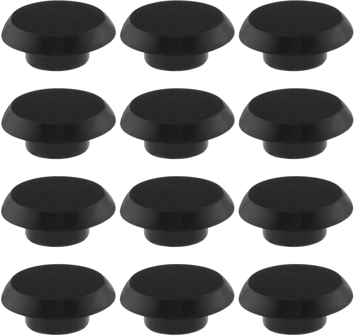 JHUBERS- Inbusboutschroefdopkapjes 50 stuks - Zeskant-kopschroefdopkapjes - Kunststof - Zwart - M8 - Buitendiameter 12 mm - Schroefdopjes