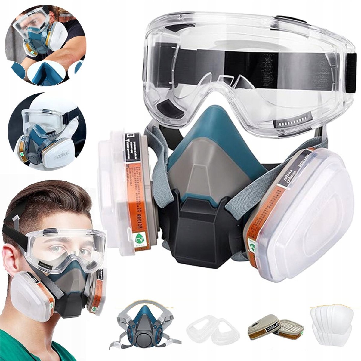 Beschermend Halfmasker met Filters - Stof- en Verfmasker