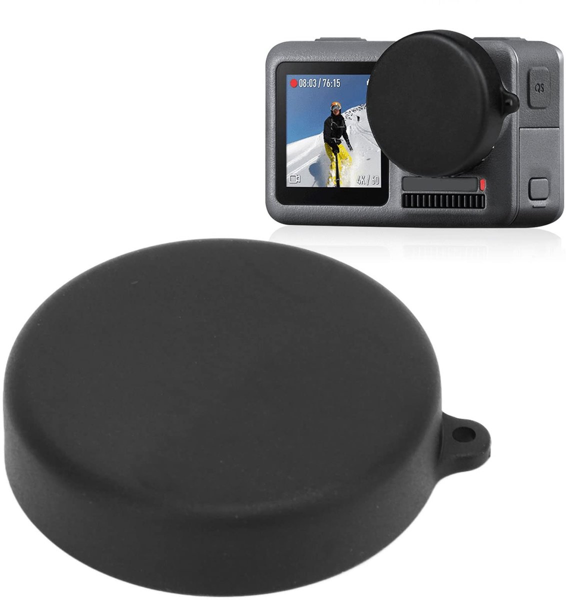 JHUBERS- Lensdop - Lensbescherming - Compatibel met Osmo Action 3 - Plastic - Antislip - Duurzaam materiaal