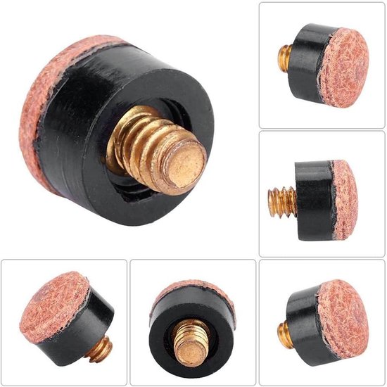 Jhubersproducts - Vaste Bits Biljartkeu - Reserveschroeven - Eenvoudig te installeren - 10 mm - Voor biljartkeu - 20 stuks - Bruin van Merkloos — afbeelding 4