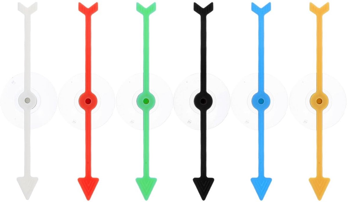 JHUBERS- Zuignap Spinner Spel - 6 Stuks - Roterende Pijlwijzer - Spelaccessoires - Kunststof - Verbeterde Game-ervaring