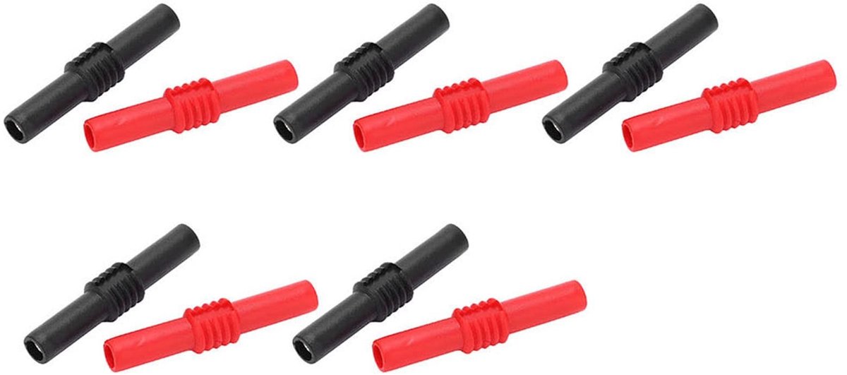 JHUBERS - Bananenstekker Koppeling - 4mm PVC Extender - Eenvoudig te gebruiken - Duurzaam en vlamvertragend - Geschikt voor elektrisch testen - 10...