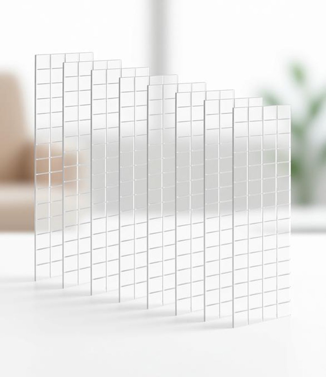 Maison Elara - Zelfklevende spiegelmozaïektegels - 960 stuks - 10x10 mm - Zilver