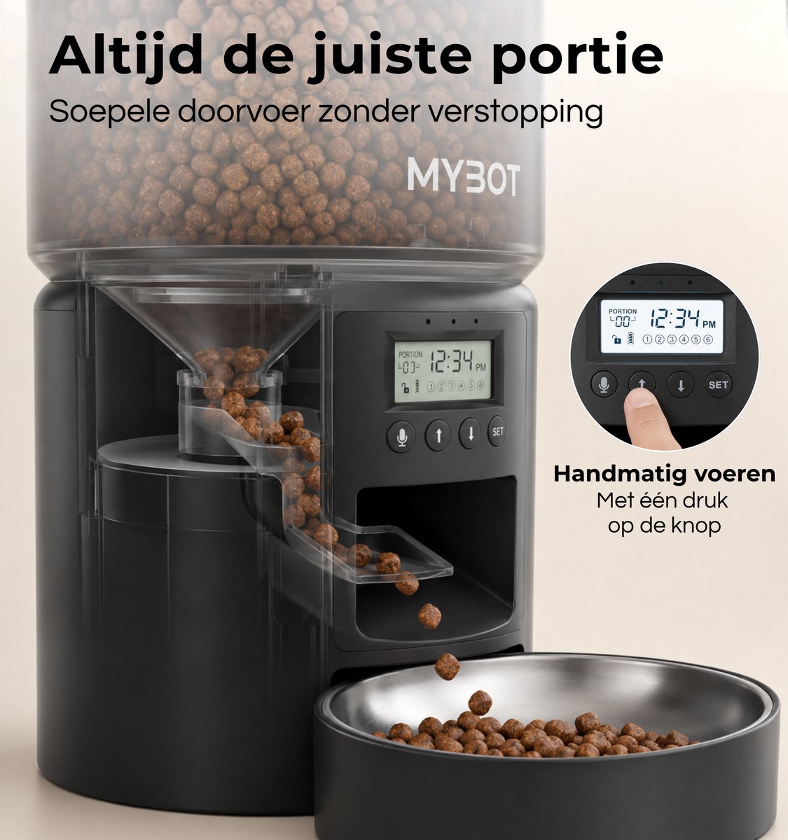 MYBOT Automatische Voerbak 4L - Tot 6 Voedmomenten thumbnail 8