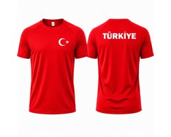 Landenteams Turkije - WK 2026 - Voetbal Shirt - Maat S - Voetbaltenue - Voetbal Spullen - Dry Fit - Ademend - Mesh - Raglan Mouwen
