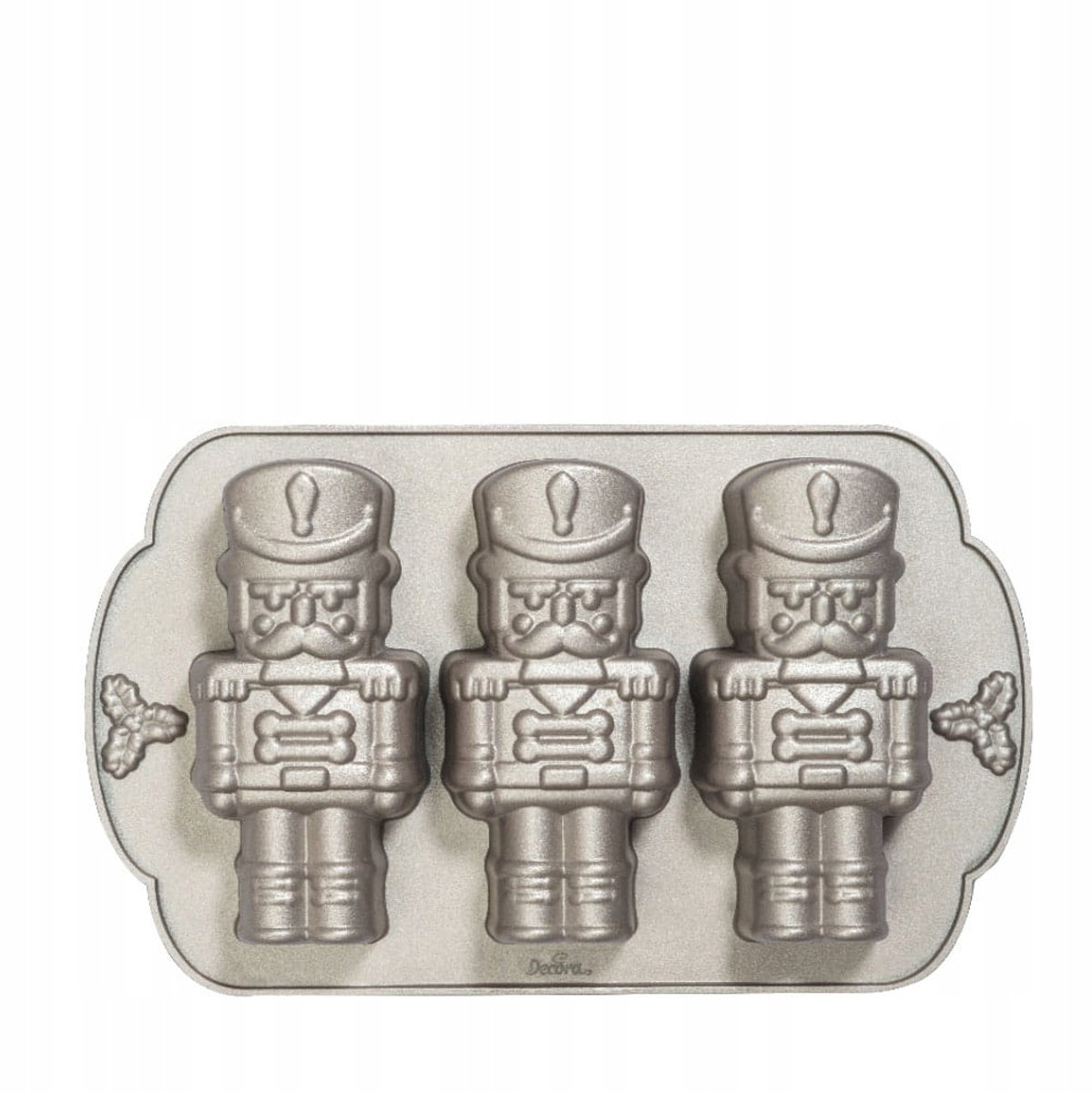 Versier Notenkraker Bakvorm met 3 Holtes - Aluminium