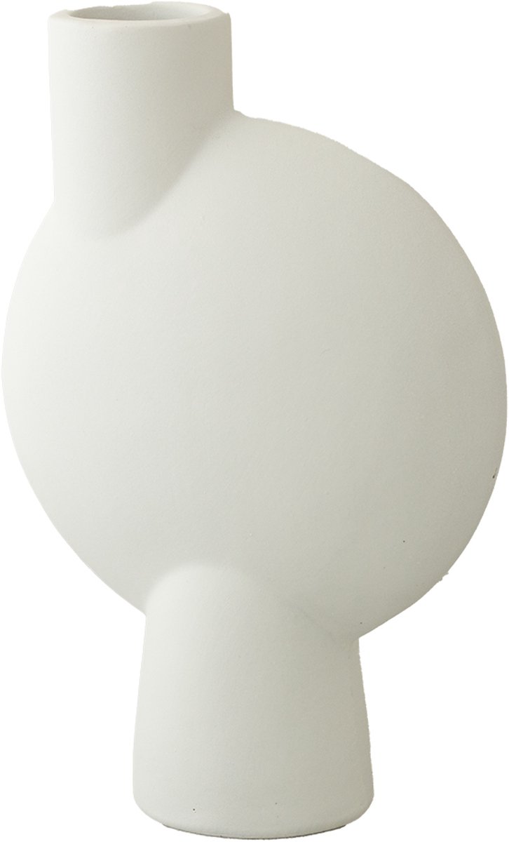Daya Betonvaas Wit 26cm - Stijlvol design voor elk interieur