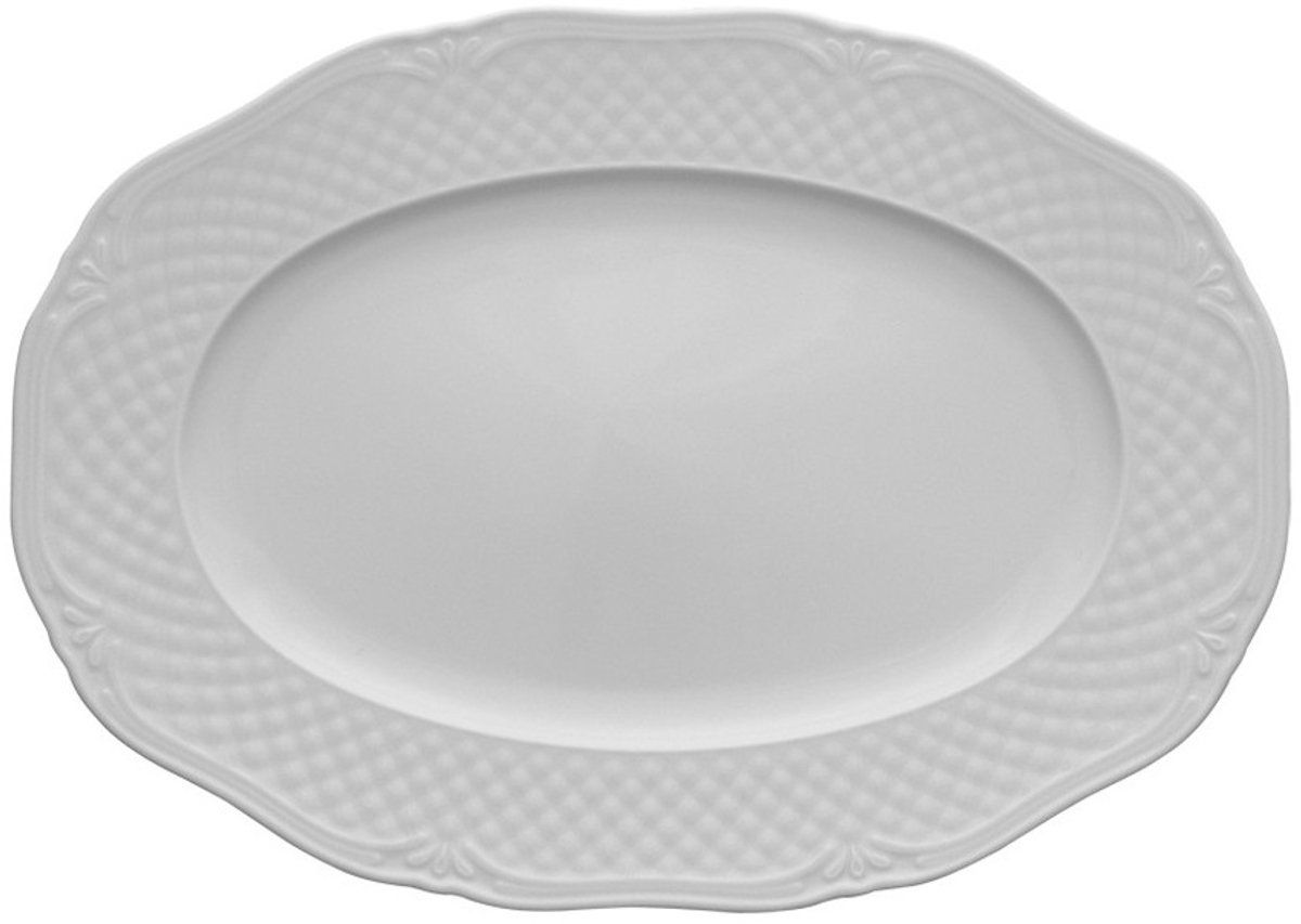 Lubiana Afrodyta Ovale Sjaal 28 cm Wit Porselein