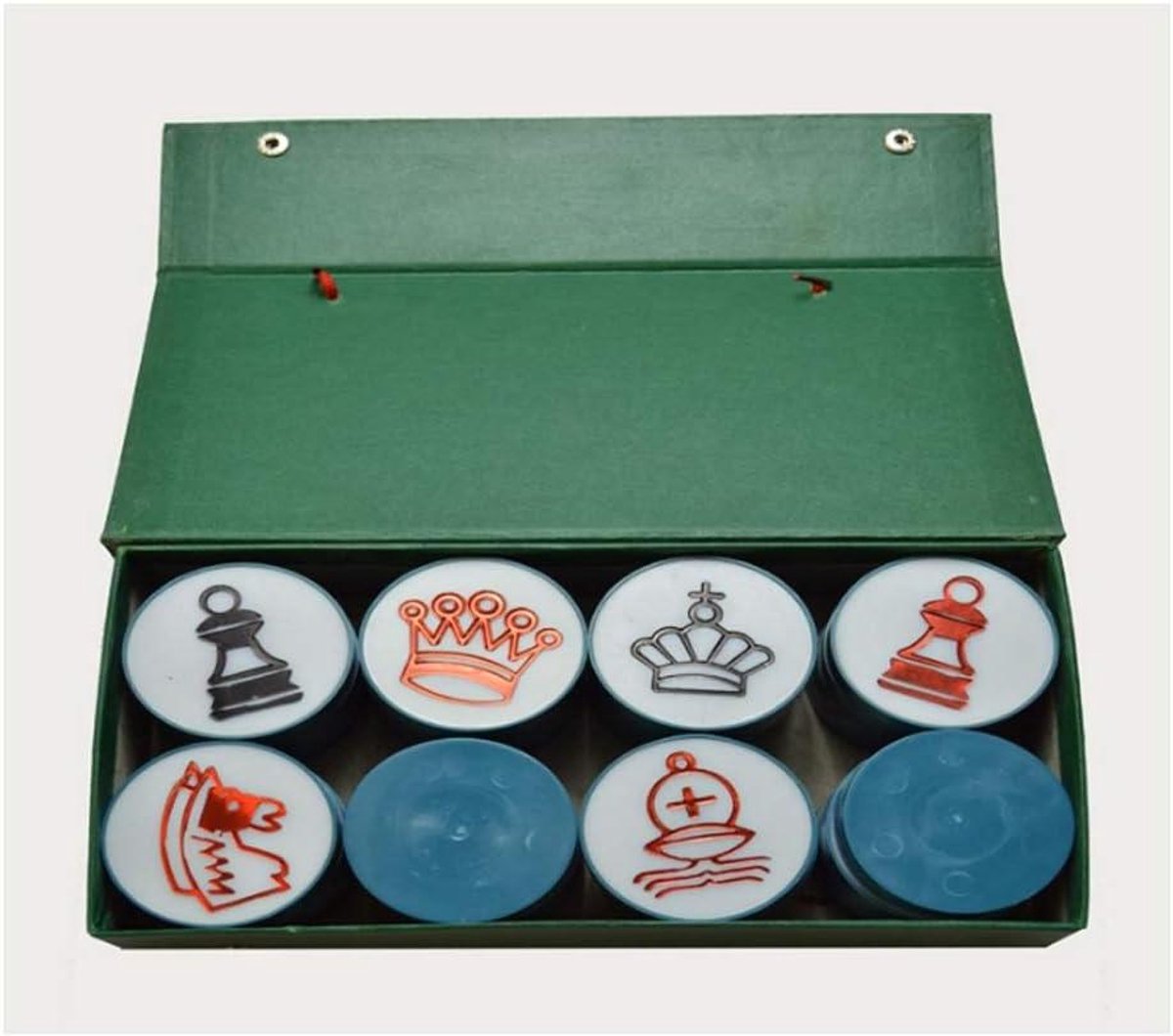 Schaakset - Schaakbord Doek - Educatief Spel - Magnetisch Bord - 88x92cm - Groen