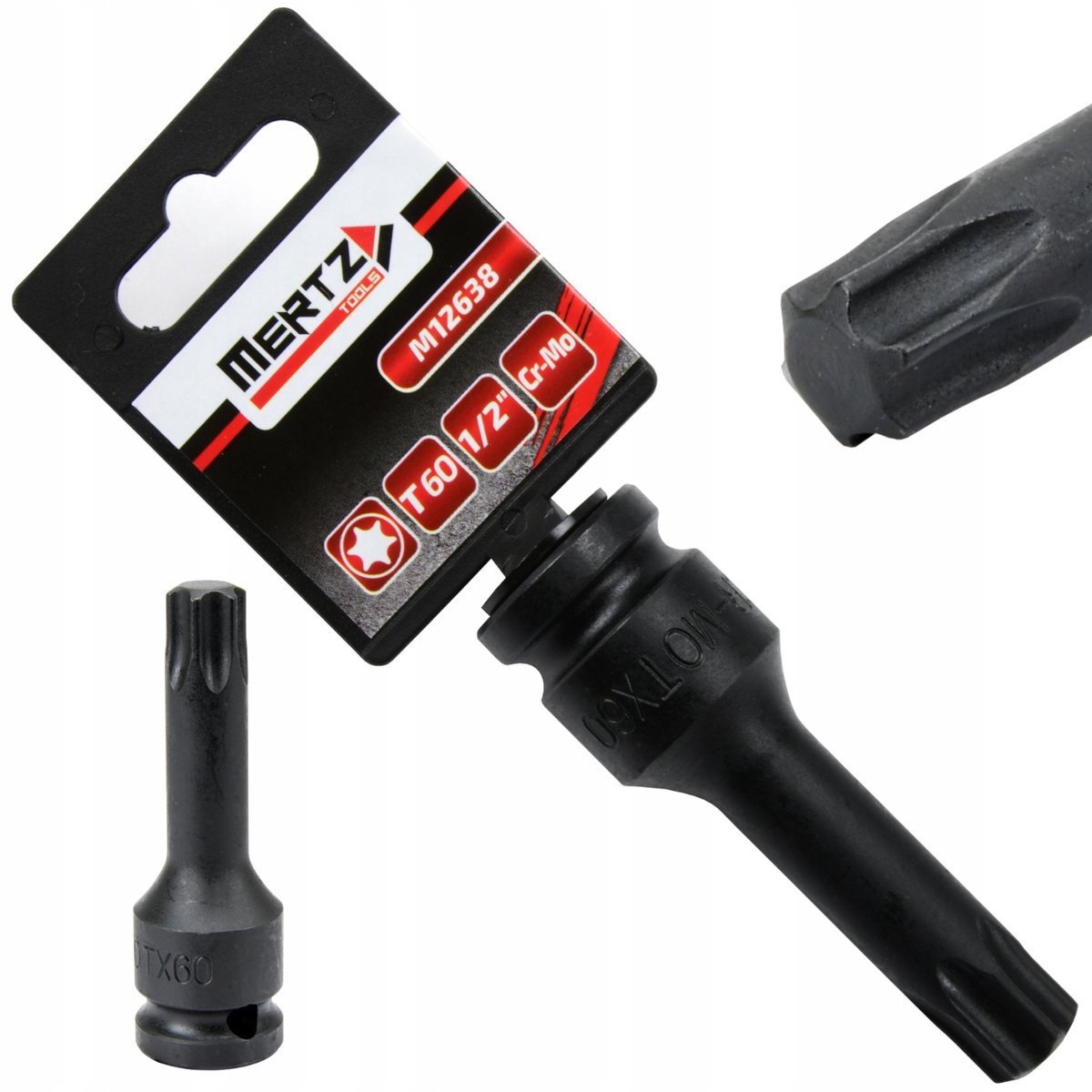 Mertz TORX Slagmoer Dopsleutel T60 78mm 1/2" Cr-Mo