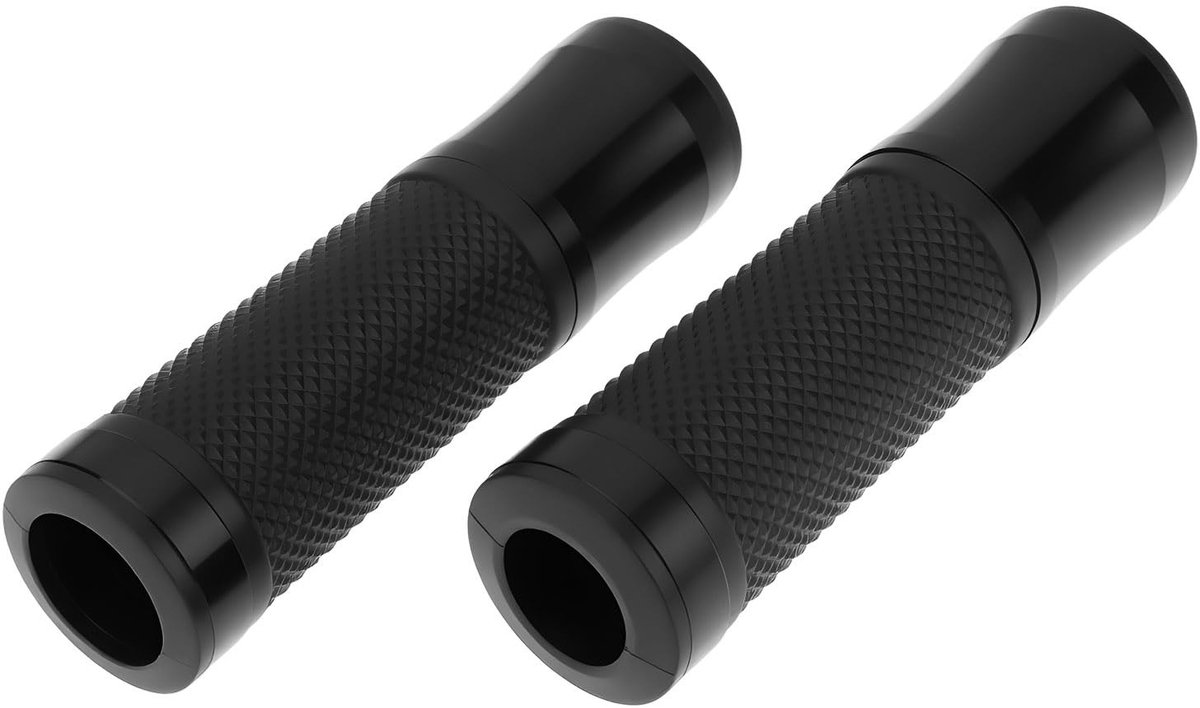 Dailygoods - Handlebar Grips - Ergonomisch - Aluminium - Rubber - 22mm 25mm - Fietsonderdelen - Geschikt voor motoren - Kleur zwart