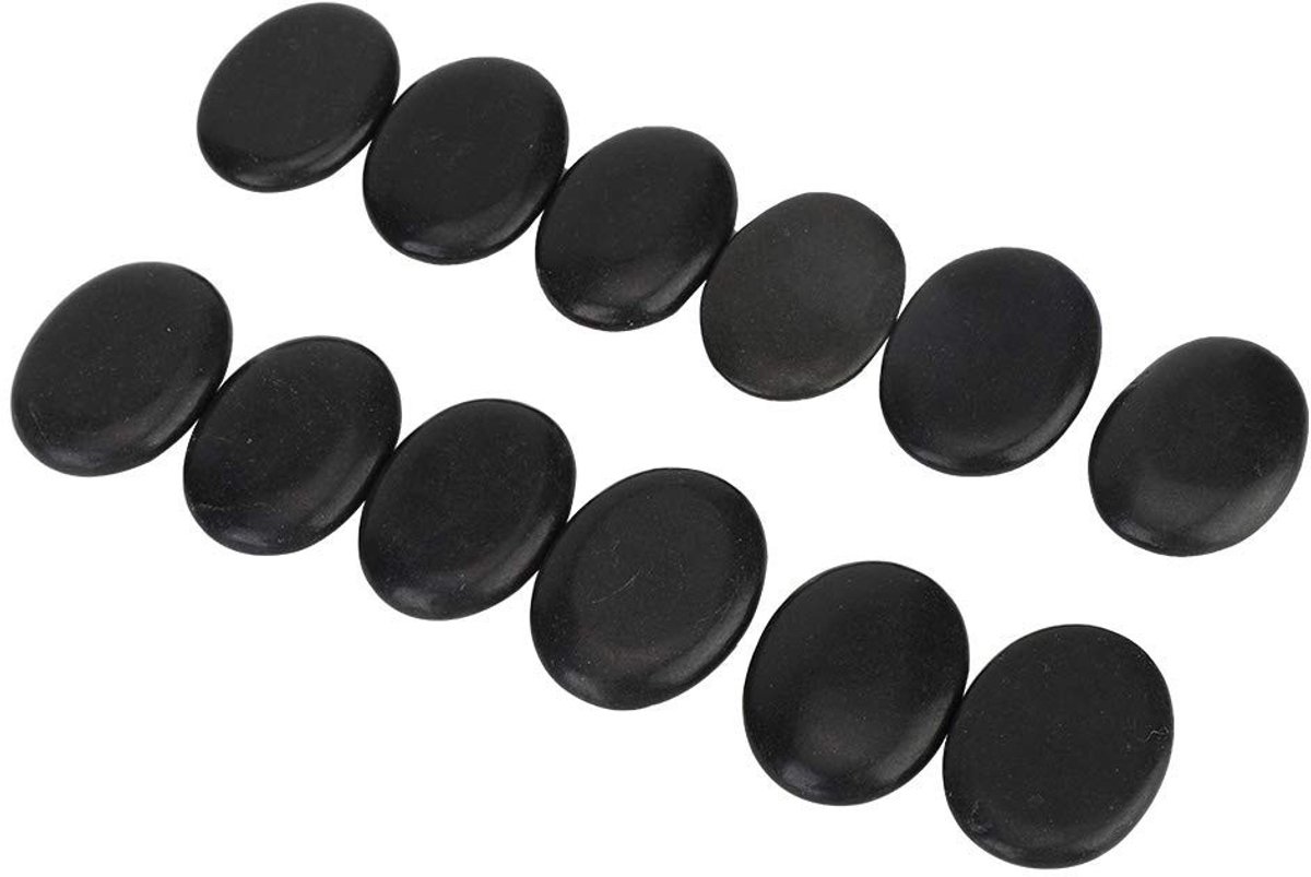 Dailygoods- Massage Stenen Natuurlijke Basalt - Hot Stone Massage Set - Spierontspanning - Bloedcirculatie Verbeteren - Gezondheidszorg Tool - 3x4x0,8cm - Hotstone
