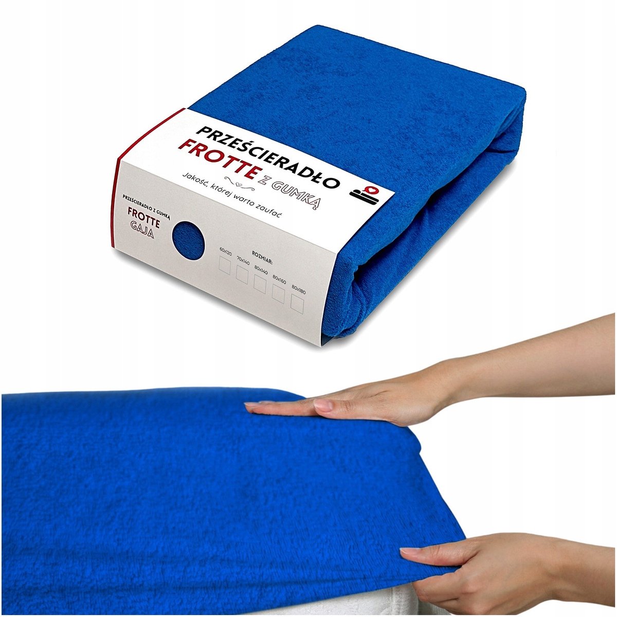 Hoeslaken Badstof 80x140 cm met elastiek - Gaja Blauw