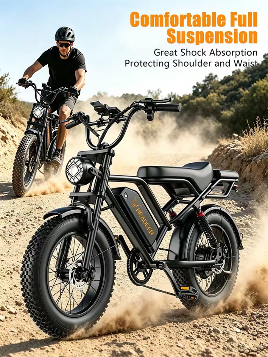 20" Adult Elektrische Fatbike BK20 Dubbele Ophanging Elektrische Scooter, Stabiel & Vloeg Rijden – foto 5