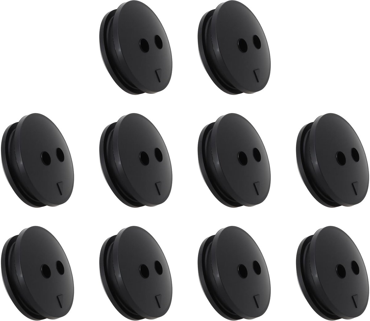 Dailygoods- Brandstoftank Grommet 10 stuks - Doorvoer Tules Rubber - 7/8 inch - 2 gaten - Compatibel met RedMax motoren - Vervangdeel 560878001 - Doorvoertule
