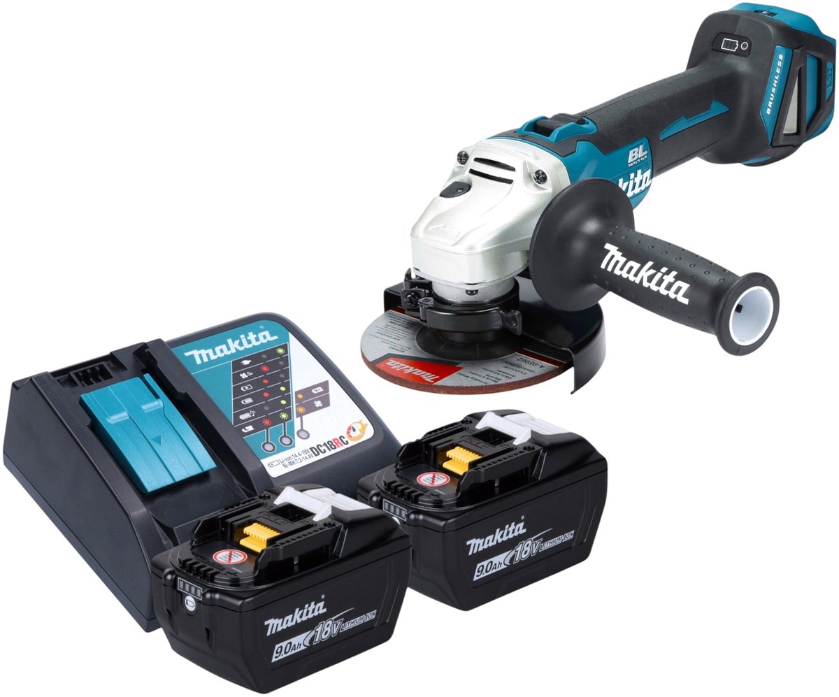 Makita DGA 511 Z Accu haakse slijper 18 V 125 mm Brushless Solo - zonder accu, zonder lader