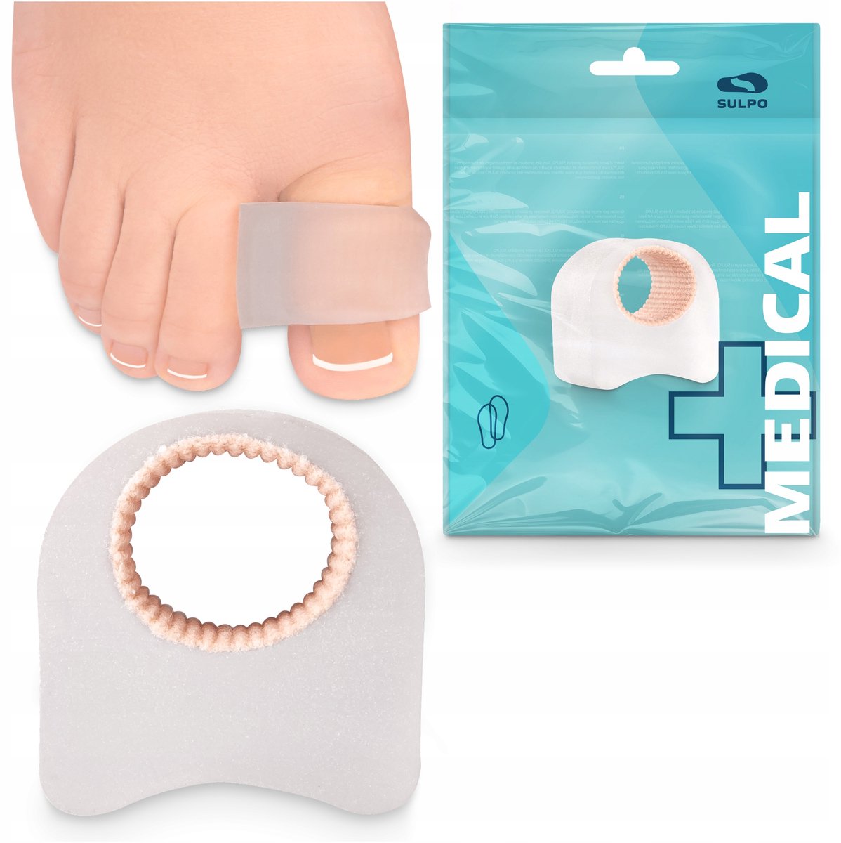 Flexibele Gel Teen Spreider voor Hallux, Maat S
