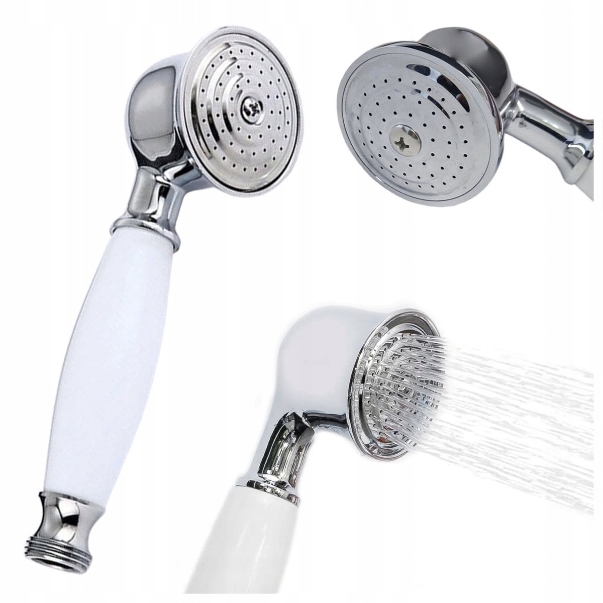 Retro Douchekop Messing Chroom Vintage 1/2" Aansluiting