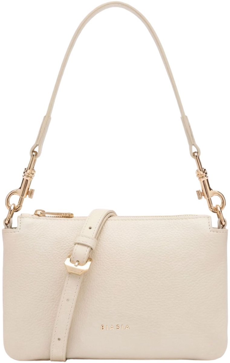 Biasia Feather Small Crossbodytas Kleine Dames - Leer - Wit