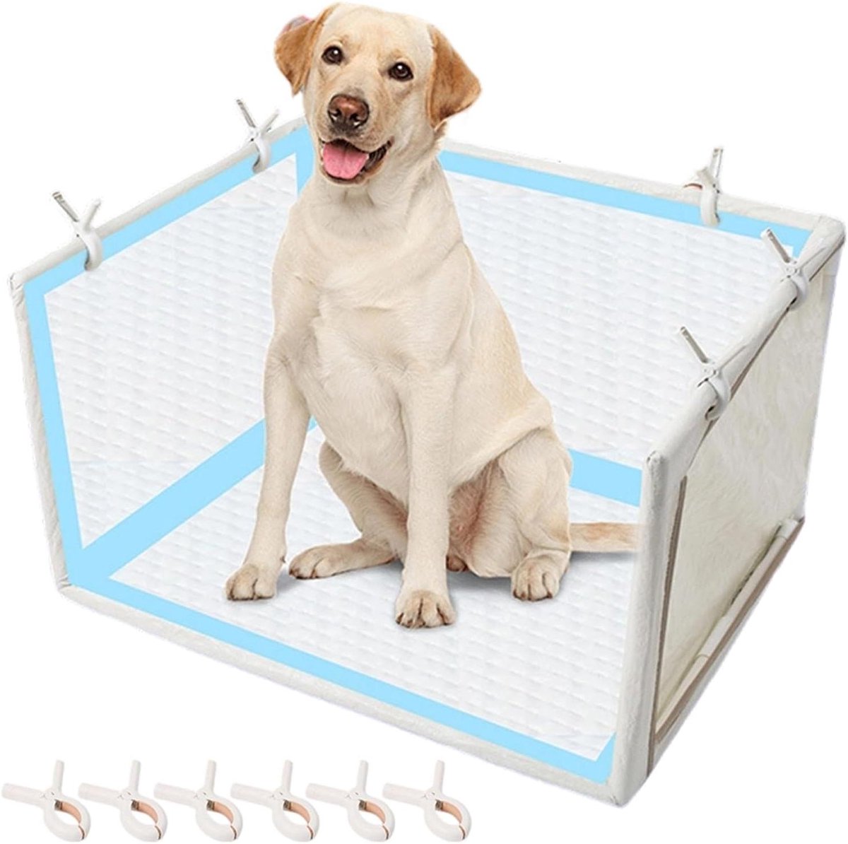 Honden toilet - Puppy onderlegger houder - Binnen trainen - Hoge spatrand - 40x21x13 cm - Standaard