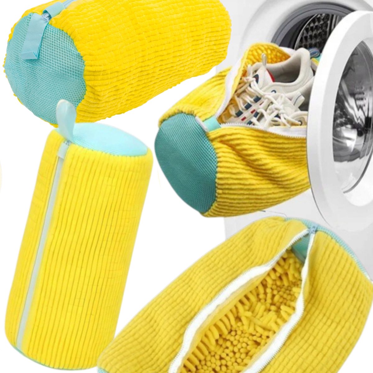 Wasschoen voor schoenen, microvezel, beschermend, met rits