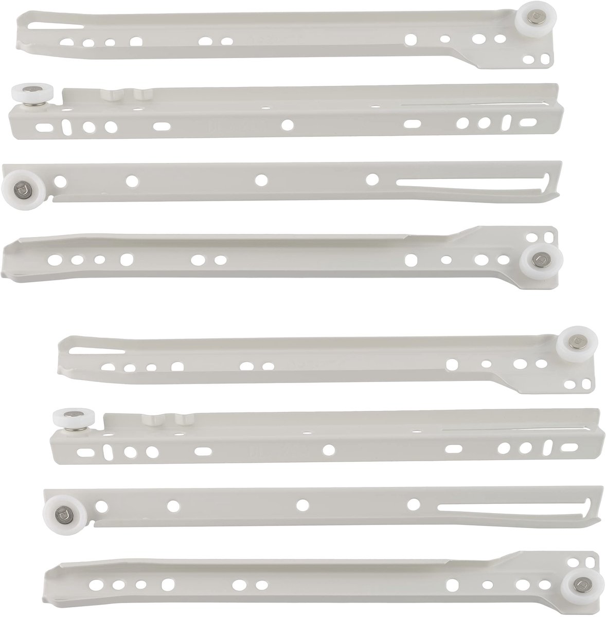 JHUBERS- Rolgeleiders 25 cm - Schokdempers - Geleiderail - Staal - Meubelmontage - Maximale belasting 25 kg - Set voor 2 laden - Ladegeleiders