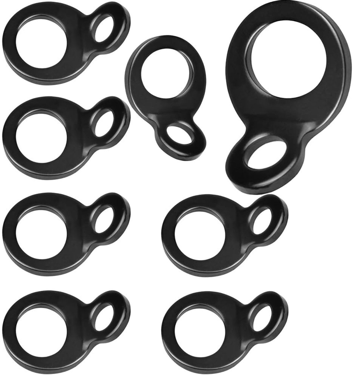 JHUBERS- Sjorringen 8 stuks - Sjorbandringen - Roestvrij staal - Universeel - Voor vrachtwagen/boten/motorfietsen - Duurzaam en corrosiebestendig - Spanbandring